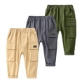thumbnail image 2 of Nmmacb Boys Cargo Joggers Pants Elastic Waist Casual Jogging Trousers Bottom for Kids Toddler Baby 2-8 Years, 2 of 8