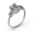 thumbnail image 6 of Bow Jewel 1.67 Ct VVS1/D Pear Cut Diamond Split Shank Rings - 14K White Gold Plated Rings - Diamond Jewelry For Birthday Gift - Engagement Rings for Her - Wedding Delicate Rings, 6 of 10