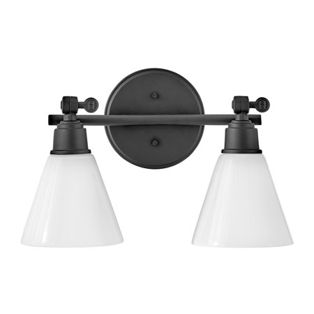 

Hinkley Lighting 51182 Arti 2 Light 16 Wide Bathroom Vanity Light - Black