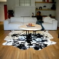 thumbnail image 3 of Genuine Cowhide Rug - Natural Black and White Rugs for Living Room & Bedroom Aesthetic - Real Cow Hide Rug for Rustic Home Decor - Chromatic 5'x7' Black & White Collection, 3 of 9