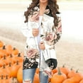thumbnail image 3 of Womens Long Sleeve Floral Lightweight Drape Open Front Fall Cardigan Soft Summer Boho Cardigan Dusters, 3 of 5