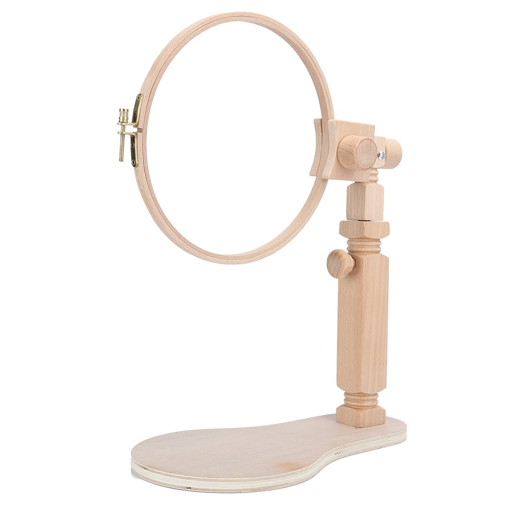 Embroidery Frame, Embroidery Wooden Hoop Stand Cross Stitch Set Ring Frame Adjustable Sewing Tools