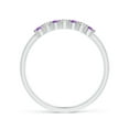thumbnail image 2 of ANGARA Natural 0.12 Ct. Amethyst with Diamond Non Eternity Stackable Ring in Sterling Silver for Women (Ring Size: 3.5), 2 of 9