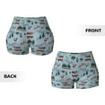 thumbnail image 3 of Sikiie Camping Caravan Print Workout Shorts Women Scrunch Butt Gym Shorts Seamless High Waist Tummy Control Yoga Biker Athletic Shorts, 3 of 5