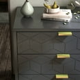 thumbnail image 6 of 3 Drawer Dresser for Bedroom, Modern Chest of Drawers with 3 Drawers, Tall Nightstand with Metal Base and Metal Handles, Storage Cabinet for Bedroom, Hallway, 15.7"D x 23.6"W x 24.8"H, 6 of 7