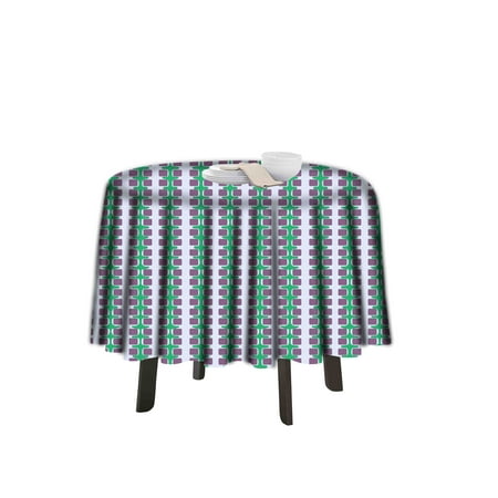 

eloria Geometric Printed Round Table Cloth Resistant Washable Decorative Table Cover for Dining Table