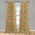 thumbnail image 5 of Ambesonne Exotic Curtains, Exotic Fruits Paradise Items, Pair of 28"x95", Multicolor, 5 of 5