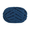 thumbnail image 2 of 2cm Super Bulky Knitting Yarn, Extra Soft Roving Yarn for Arm Knitting & Crochet, Beginner Friendly DIY Yarn for Scarves Blankets, Chunky Craft Yarn 280g/Skein(Dark blue), 2 of 5
