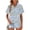 004Blue, variant on Generic Womens Linen Button Down Shirts Short Sleeve Casual Blouses V Neck Outfits Summer Spring Clothes 2026