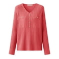 thumbnail image 4 of Winter Plus Size Fall Sweaters for Women Women's V Neck Cut Sweater With Buttons Soft Wool Knit Pullover Slim Fit Base Layer For Daily Wear, 4 of 4