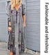 thumbnail image 3 of Vestido largo con estampado floral bohemio Cuello en V Cordón con cordones Ropa de manga larga Vogacara AP000133-18B, 3 of 5