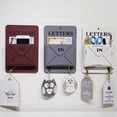 thumbnail image 5 of Masteelf Wooden Mail Key Holder Wall Mount Mail Organizer Hanging Mail Letter Container, 5 of 8