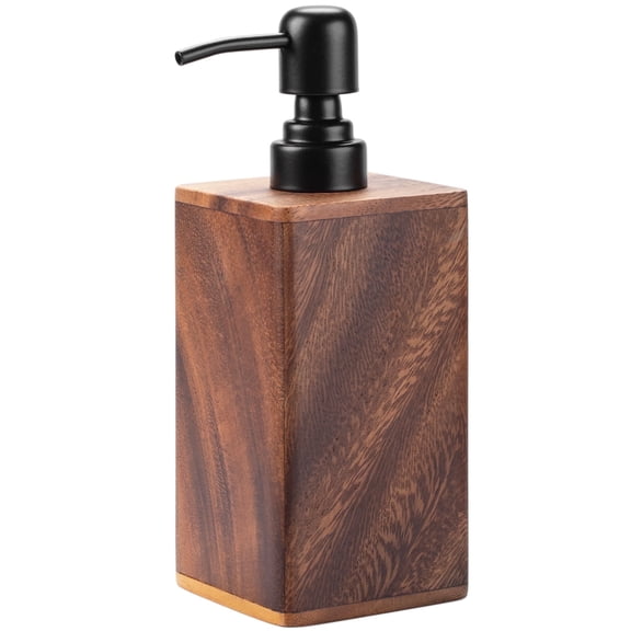 MIGAKU HOME Wood Lotion Jars, Cube, Minimalist Style, Natural Style, Wooden, 14 oz(14oz/400ml)