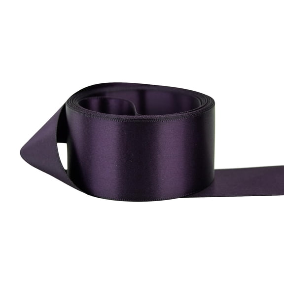 Ribbon Bazaar Double Faced Satin 1-1/2 inch Lapis 50 yards 100% Polyester Ribbon