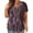 Purple summer tops, variant on Wycnly Summer Tops Summer Plus Size Tops Henley Shirts for Women Fashion Tie Dye Summer Button up Tunic Tops V Neck Short Sleeve Lightweight Ladies Blouses