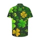thumbnail image 4 of Ceisia Men's St. Patrick's Day Large & Small Four-Leaf Clover Print Short Sleeve Turndown Collar Stretch Casual Shirt Army Green L Gifts, 4 of 5