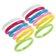 ABBAGEBA 12pcs/set Fashion Plastic Bangle Bracelets Random Color Bracelet for Women Children Decoration Use