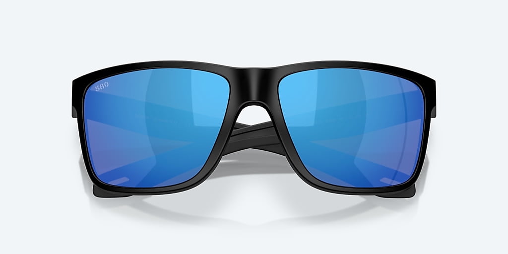Costa Del Mar Unisex Size 58 Polarized Broadbill II Sunglasses, Matte Black/Blue Mirror 580G