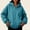 Green, variant on Women Solid Color Casual Long Sleeve Cinch Cuff Zip Up Hooded Sweatshirts Drawstring Loose Leisure Jackets with Pockets