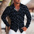 thumbnail image 1 of Nueva camisa de leopardo para hombre informal holgada de manga larga con estampado moderno camisa para fiesta de graduación camisa popular y genial ropa Y2K, 1 of 6