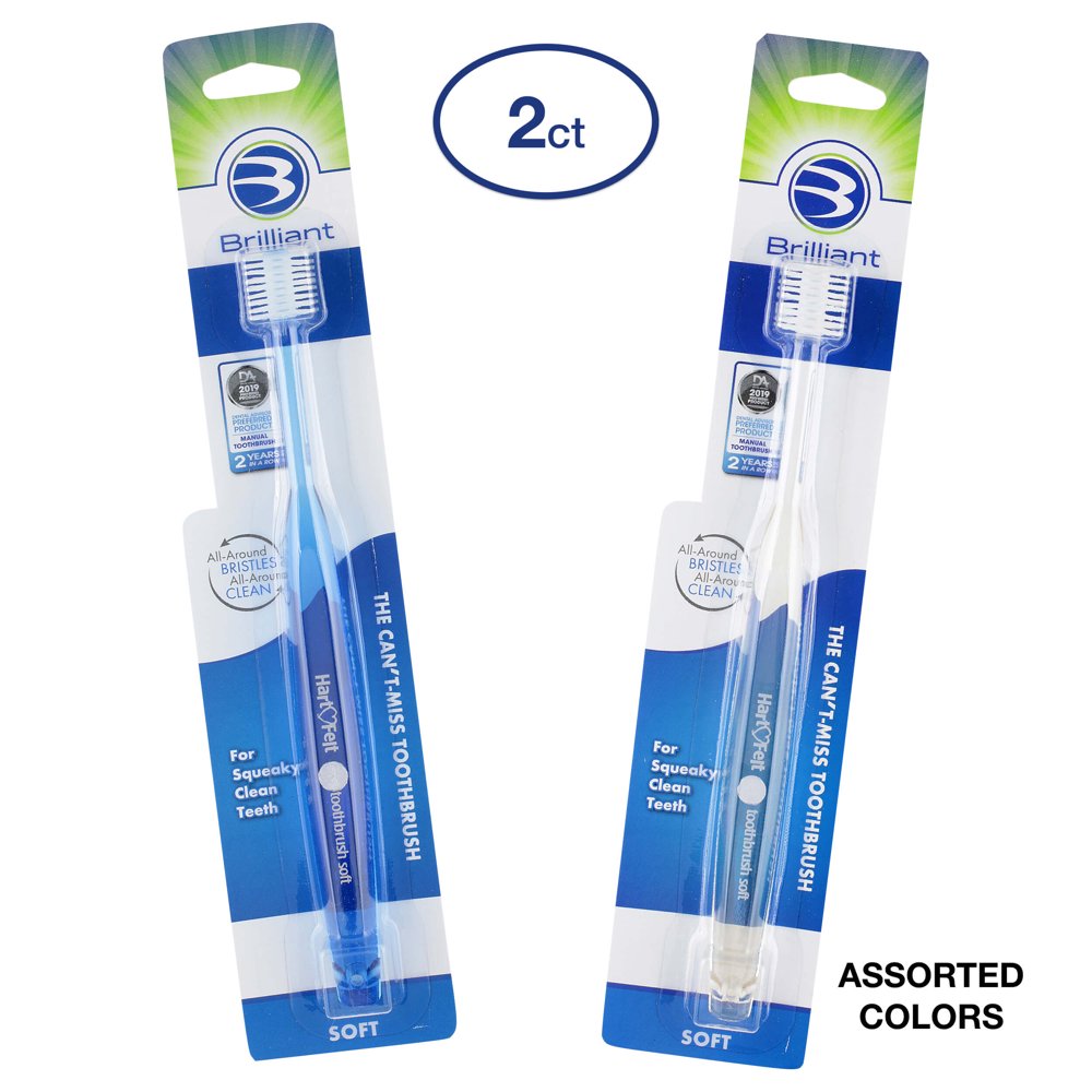 Brilliant Soft Adult Toothbrush, Over 10,000 Microfiber Bristles for a