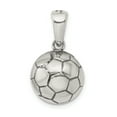 thumbnail image 4 of Sterling Silver Antiqued Soccer Ball Pendant Charm, 4 of 5