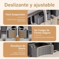 thumbnail image 2 of Organizador Escobas,Porta Escobas y Trapeadores Pared,5 Soportes Ajustables 6 Ganchos Deslizables,Adecuado para Cocinas Exteriores Dormitorios Equipos de Jardín Herramientas, 2 of 3