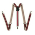 thumbnail image 4 of Anvazise Elastic Y-Shape Braces Men's Women's Solid Color/Stripe Adjustable Suspenders Pink One Size, 4 of 13