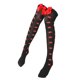 thumbnail image 1 of Guardurnaity 1 par de calcetines, suministros para fiestas, calcetines hasta la rodilla, bonitos patrones, regalo del Día de San Valentín, mangueras Medias Lazo de labios negros Guardurnaity AP009348-06, 1 of 6