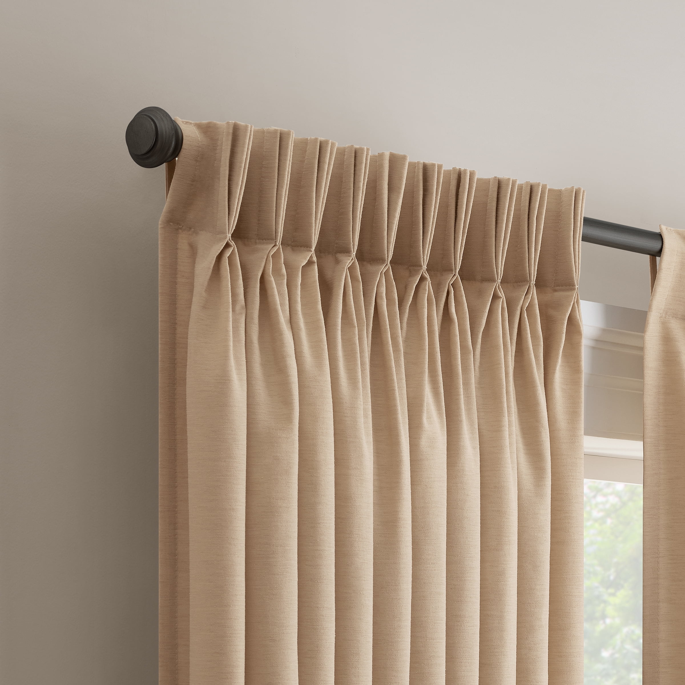Waverly Serendipity Pinch Pleat Back Tab Light Filtering Curtain Panel, 50" x 84"
