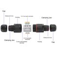 thumbnail image 3 of 4Pcs 3Pin Waterproof Connector 1 In 1 Out for Outdoor Street Garden LED Lights IP68, 3 of 5