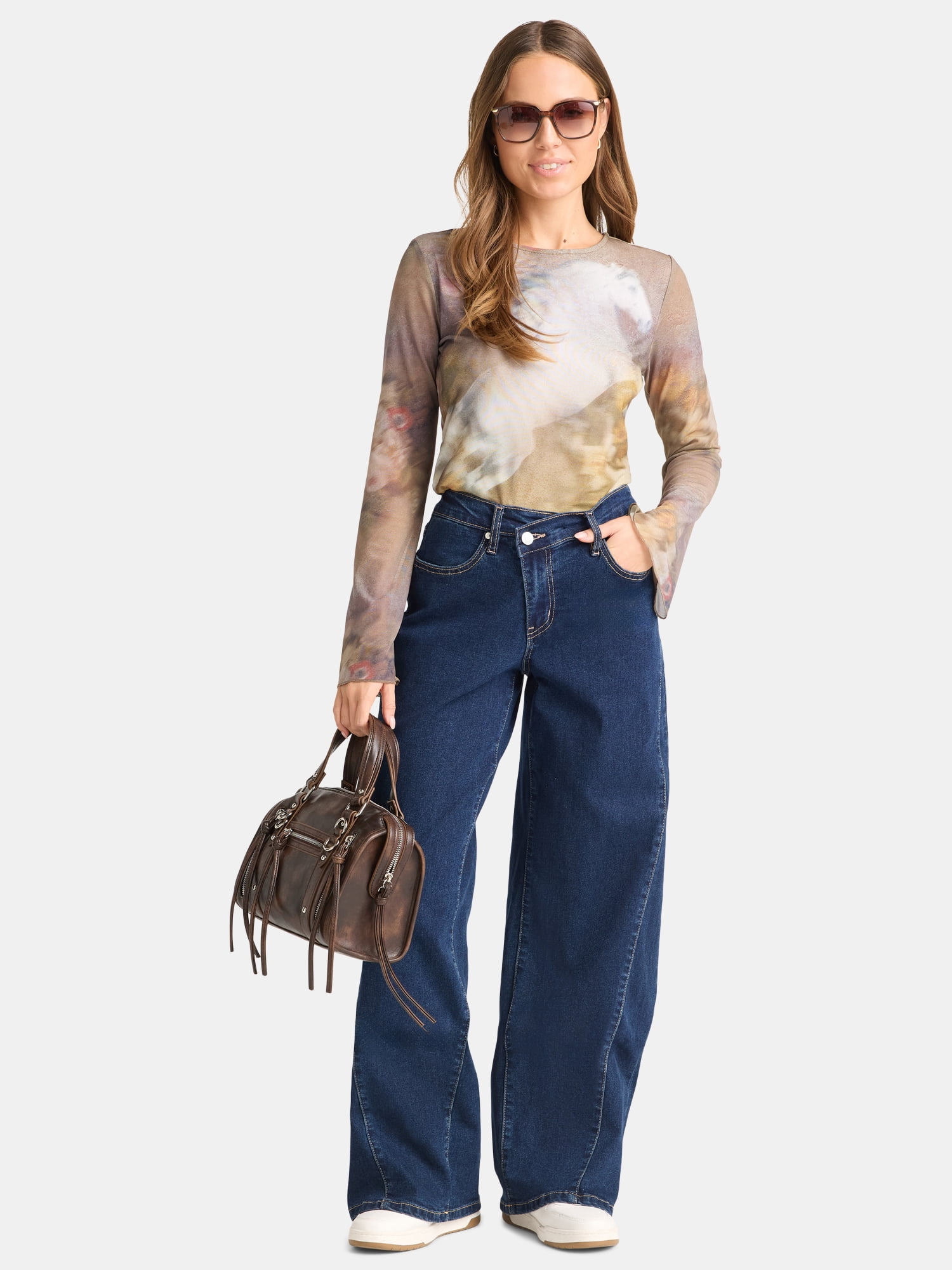 Madden NYC Women's Wide Leg Jeans, 32” Inseam, Sizes XXS-XXL