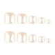 thumbnail image 5 of Nude Toe Press on Nails Chrome Toe Nail Press ons with Designs Short Square Press on Toena, 5 of 5