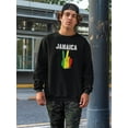 thumbnail image 2 of Jamaica Peace Sign Sweatshirt Men -SPIdeals Designs, Male 3X-Large, 2 of 4