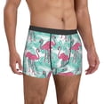 thumbnail image 5 of Mens Underwear Boxer Briefs - Flamingo print Comfort Breathable men's boxer briefs with Flex Waistband, 5 of 7