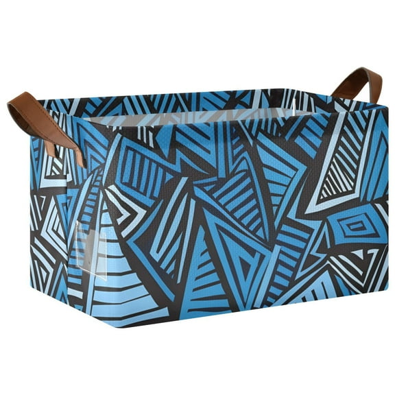 Ryvnso Artistic Triangle Geometrical Storage Bins Large Basket Foldable Cube Toys Organizer with Handles 1 PC