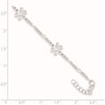 thumbnail image 2 of Sterling Silver Polished Flower 9In Plus 1In Ext. Anklet Made In India qg3180-9, 2 of 5