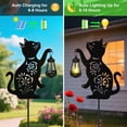 thumbnail image 4 of Linterna colgante solar con forma de gato Yulloyello, impermeable, para exteriores, 4 of 6