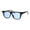 Blue Tortoise Blue, variant on Top Visor Shade Rectangular Plastic Racer Retro Funk Sunglasses All Black