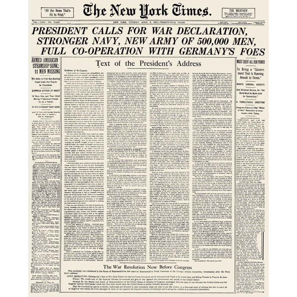 Declaration of war document image