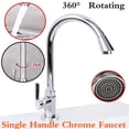thumbnail image 2 of Inteprter Nuevo grifo de cocina, fregadero, lavabo, grifo mezclador, caño, manija única, grifo giratorio de 360 ​​grados, grifo de cocina de acero Juegos de accesorios de baño Inteprter GJ4580-00B, 2 of 6