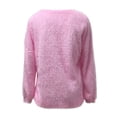 thumbnail image 5 of 2026 ! Clothes under $5 asdoklhq Womens Plus Size Tops, Women Solid O-Neck Loose Knitted Warm Long Latern Sleeve Sweater Blouse, 5 of 6