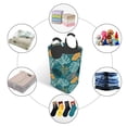 thumbnail image 5 of Vsdgher Tropical Leaves Print Square Laundry Bag Large Collapsible Dirty Clothes Bags With Handles Waterproof Essentials Storage For College Dorm, Family, 5 of 6