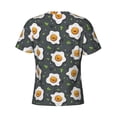 thumbnail image 6 of Qekee Cute Poached Eggs Classic Fit T-Shirt Men's Shirt Men's Tight Short Sleeves for Exercise, Running, Mountaineering - Cute Poached Eggs, 6 of 9