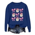 thumbnail image 1 of WEAIXIMIUNG Sweatshirts à Col Rond pour Femmes Zip Mode Hiver Festive Imprimé de Noël Col Rond, 1 of 3