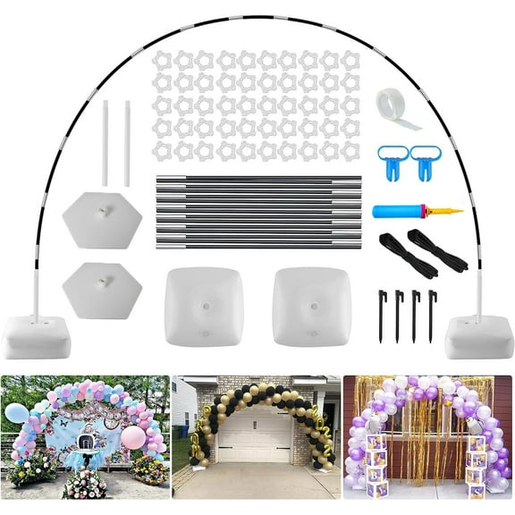 ZFITEI Balloon Arch Stand, 10ft & 9ft Adjustable Balloon Arch Kit with Water Fillable Base for Wedding Birthday Baby Shower Decoration Halloween Christmas Party Supplies