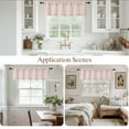 thumbnail image 6 of OVZME Judy Blush Kitchen Valance Curtain, Light Filtering Thick Textured Short Curtain with Dual Rod Pocket for Bathroom & Basement Windows, 1 Panel 60 x 22 Inches, 6 of 7