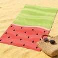 thumbnail image 4 of Watermelon Print Beach Towel, 27.5x55in Large Absorbent Microfiber Bath Towel for Swimming, Summer Vacation, 4 of 6