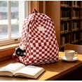 thumbnail image 5 of BiFandian Checkerboard Pattern Plaid Backpack, Korean Style Lightweight Casual Daypack with Roomy Compartment, Stylish Carryall Bag for Daily Commute Outdoor Errand Use, 5 of 6