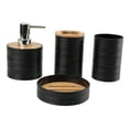 thumbnail image 3 of Juego de accesorios de baño perfecl 4 piezas dispensador negro, 3 of 8